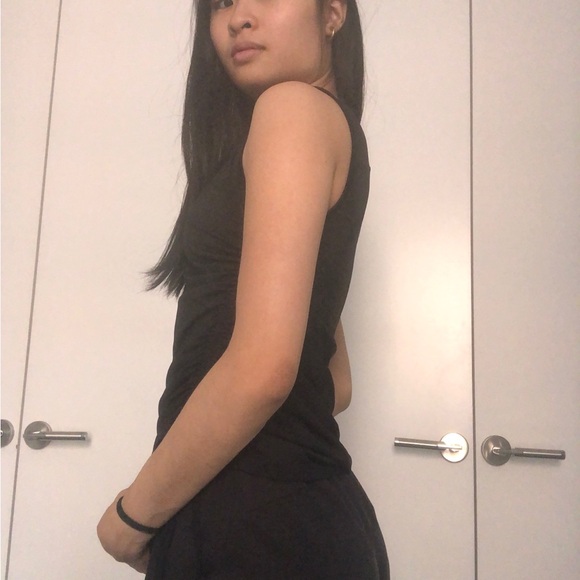 Athleta black tank with side string - Picture 4 of 9